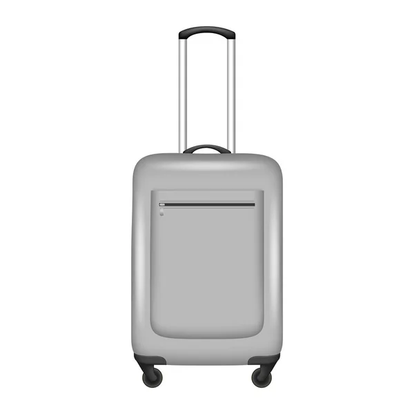 Icono de bolsa de viaje gris, estilo realista — Vector de stock