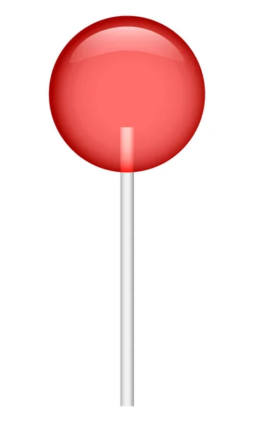 Rode bonbon pictogram, realistische stijl — Stockvector