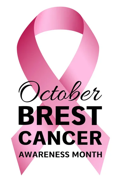 Logo de cáncer de mama, estilo realista — Vector de stock