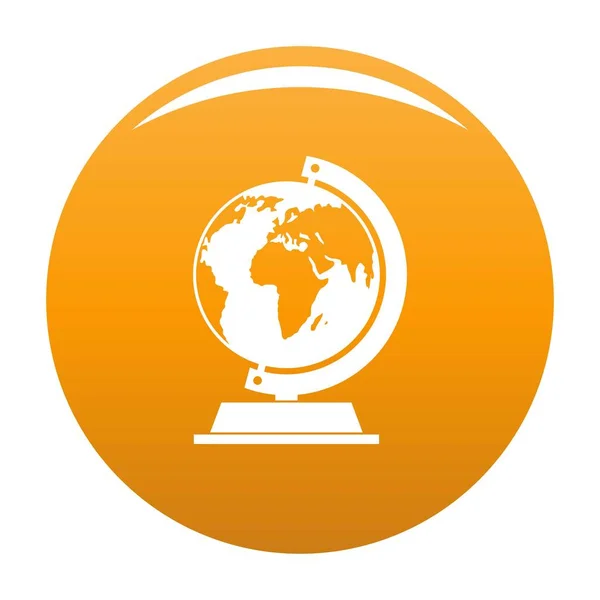 Globe icon vector orange — Stock Vector