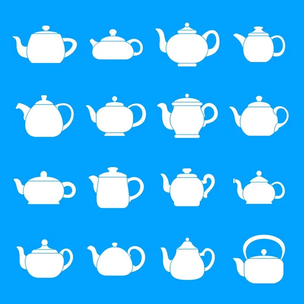 Набір іконок чайника, простий стиль — стоковий вектор