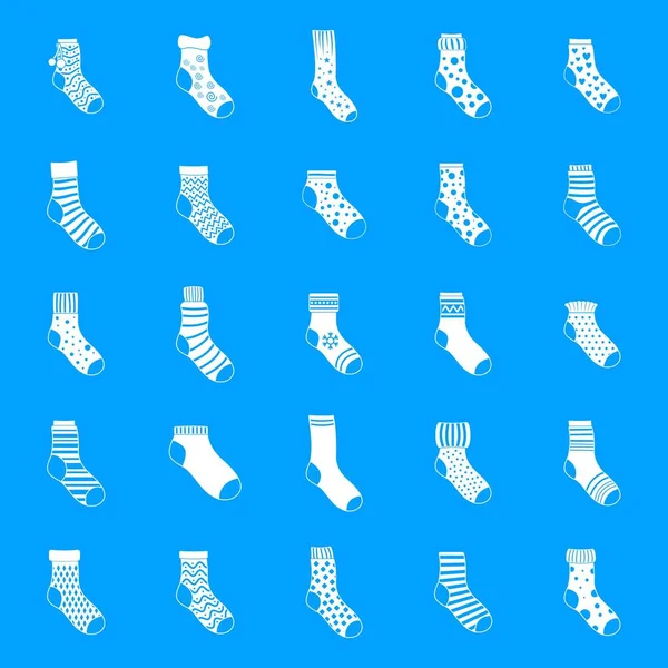 Σετ εικονιδίων κλωστοϋφαντουργικών κάλτσες, απλό στυλ — Διανυσματικό Αρχείο
