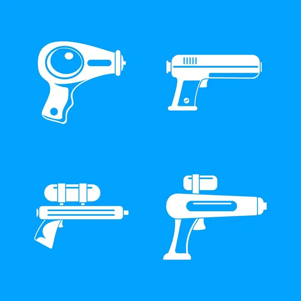 Conjunto de iconos de pistola de agua pistola Squirt, estilo simple — Vector de stock