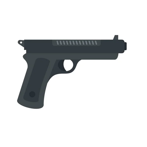 Gangster pistol icon, flat style — Stock Vector