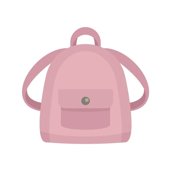 Kız sırt çantası simgesini, düz stil — Stok Vektör
