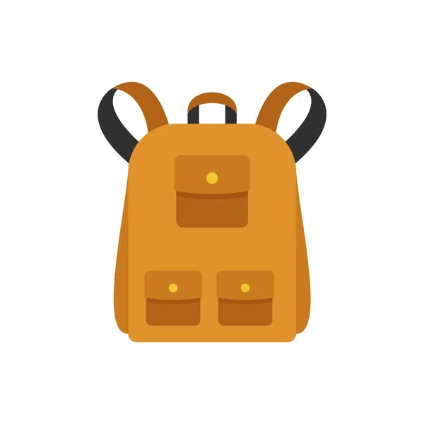 Traditionell ryggsäck ikon, platt stil — Stock vektor