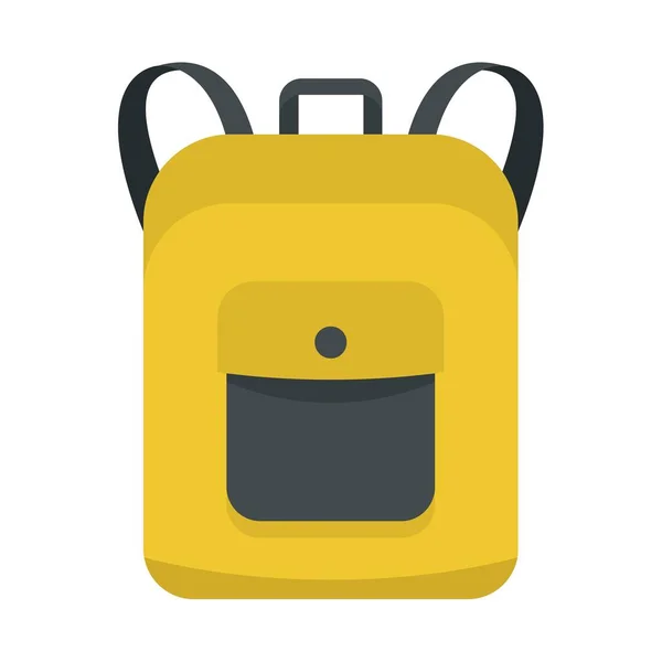 Icono de mochila portátil, estilo plano — Vector de stock