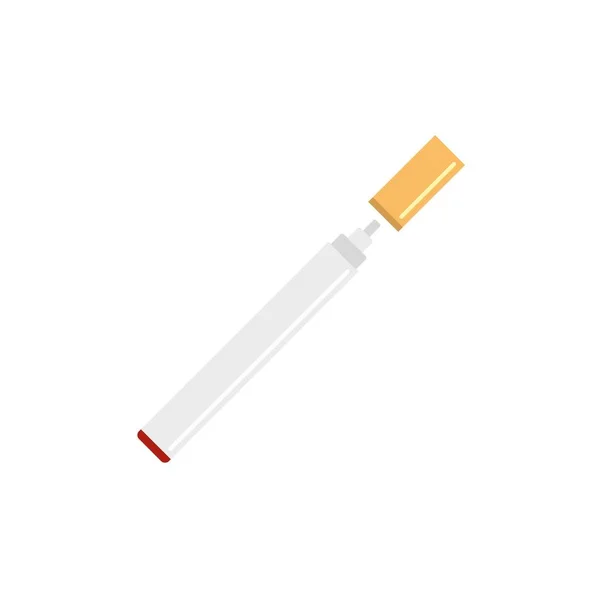 Electronische sigaret pictogram, vlakke stijl — Stockvector