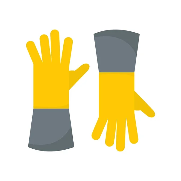 Farm gloves icon, flat style — Stock Vector