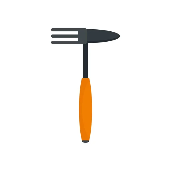 Ícone de ferramenta de ancinho de mão, estilo plano — Vetor de Stock
