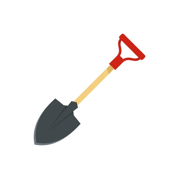 Farm shovel icon, flat style — Stock Vector