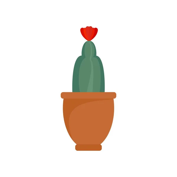 Icône fleur de cactus, style plat — Image vectorielle