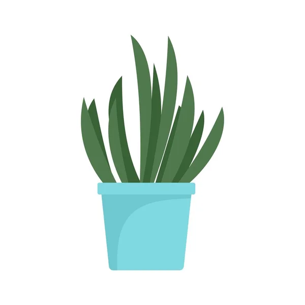 Icône de pot cactus, style plat — Image vectorielle