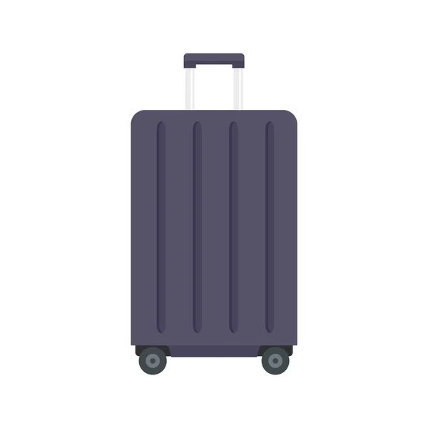 Icono de bolsa de ruedas de viaje, estilo plano — Vector de stock