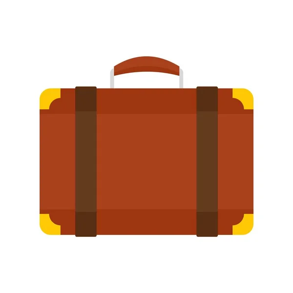 Luggage bag icon, flat style — Stock Vector
