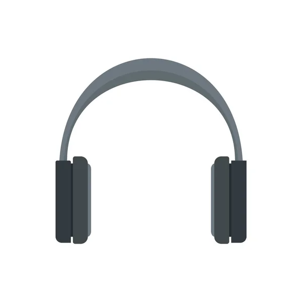Stereo-Kopfhörer-Symbol, flacher Stil — Stockvektor
