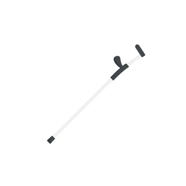 Modern walking stick icon, flat style — Stock Vector