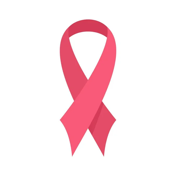 Κορδέλα για τον καρκίνο του μαστού, επίπεδη στυλ — Διανυσματικό Αρχείο