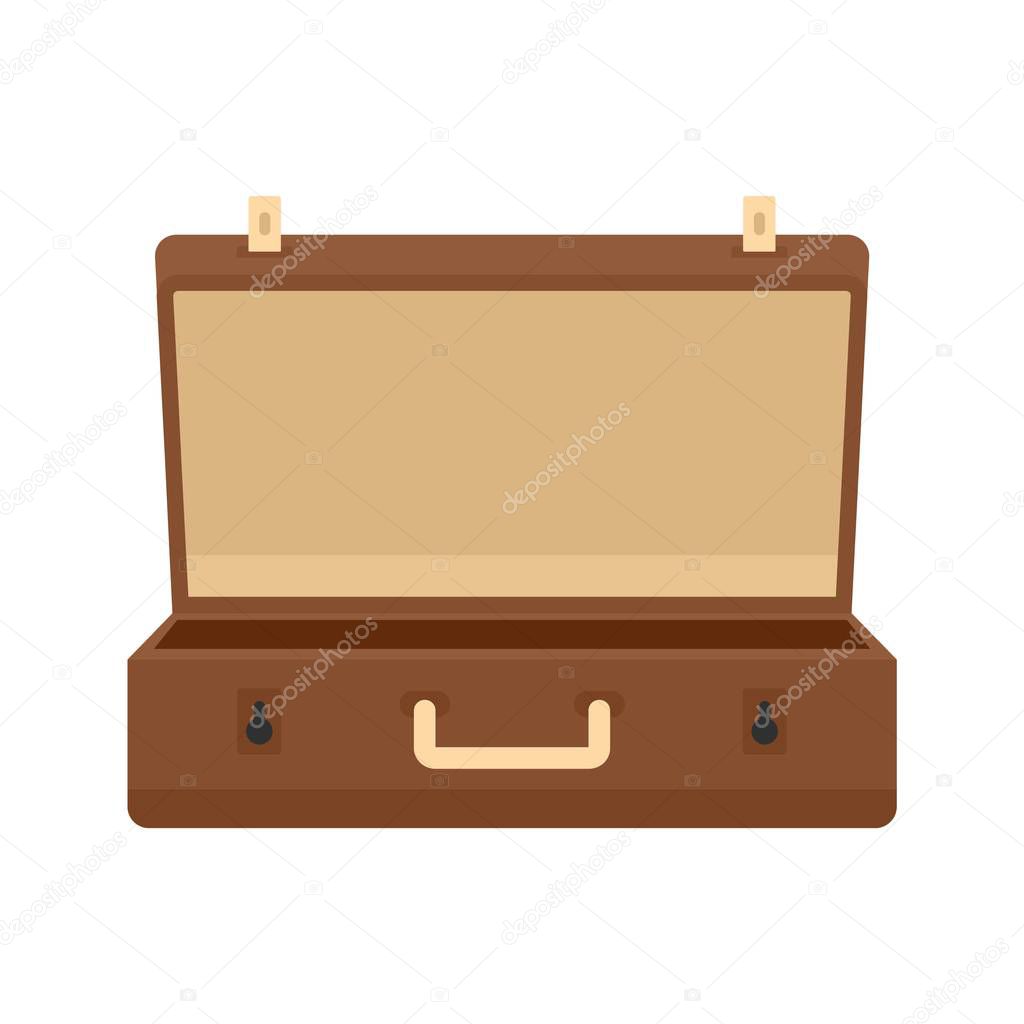 Travel case icon, flat style