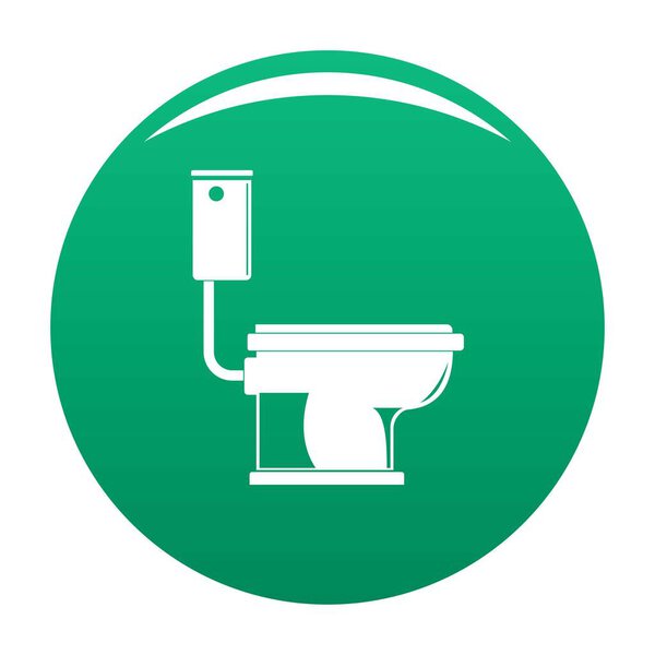 Toilet icon vector green