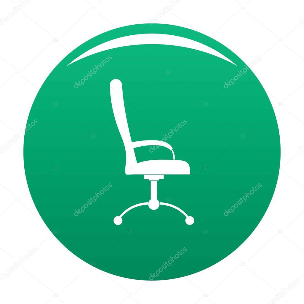 Massage chair icon vector green