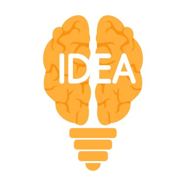 Akıl fikir logosu, düz stil