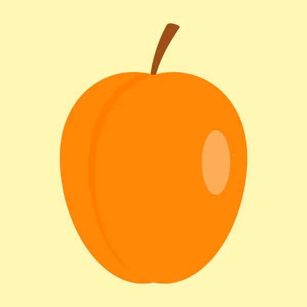 Peach icon, flat style — Stock Vector