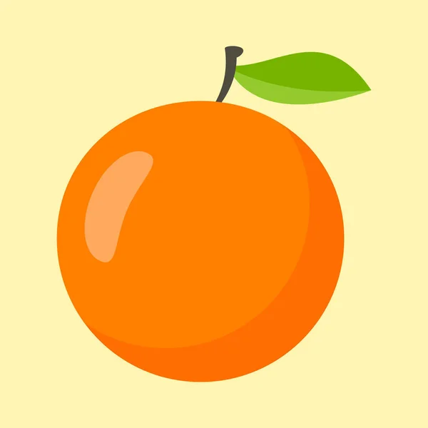 Ícone laranja, estilo plano — Vetor de Stock