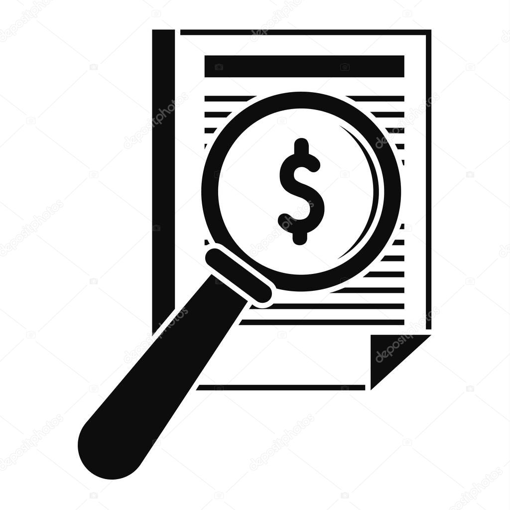Payment paper icon, simple style