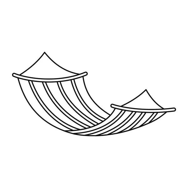 Иконка гамака, стиль контура — стоковый вектор