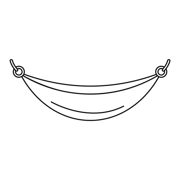 Icône d'hamac de plage, style de contour — Image vectorielle
