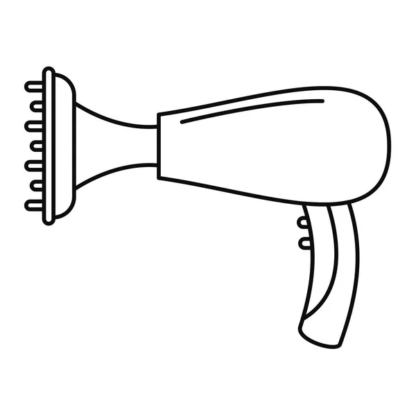 Ícone secador de cabelo quente, estilo esboço — Vetor de Stock