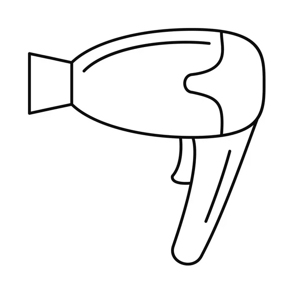 Home Haartrockner Symbol, Umriss Stil — Stockvektor