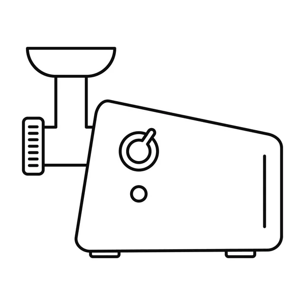 Icono de máquina amoladora de carne, estilo de contorno — Vector de stock