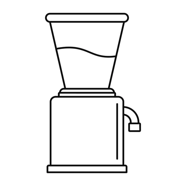 현대 커피 분쇄기 아이콘, 골자 스타일 — 스톡 벡터
