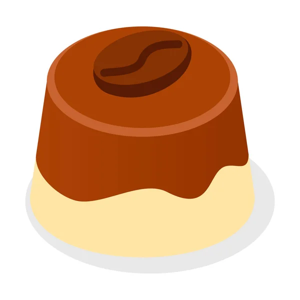 Ikone aus Milchschokolade, isometrischer Stil — Stockvektor