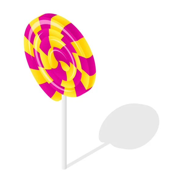 漩涡糖果棒图标, 等距样式 — 图库矢量图片