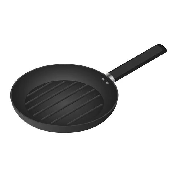 Frying pan icon, isometric style — Stock Vector