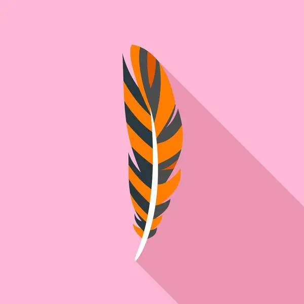 Icône de plume décorative, style plat — Image vectorielle