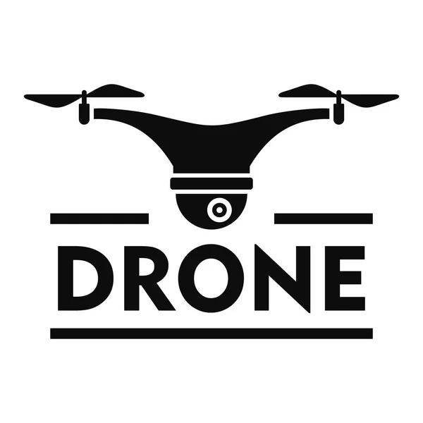 Moderne drone logo, eenvoudige stijl — Stockvector