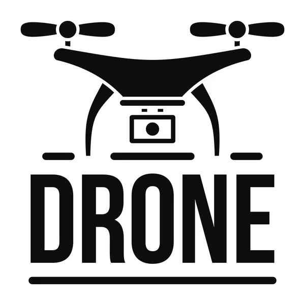 Camera drone logo, eenvoudige stijl — Stockvector