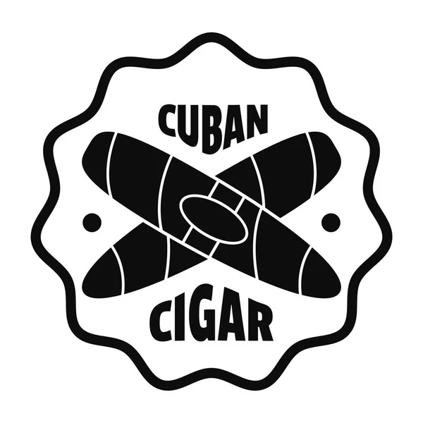 Cuban cigar logo, simple style — Stock Vector