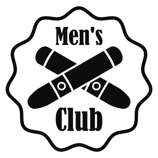 十字雪茄男子俱乐部徽标, 简单的风格 — 图库矢量图片