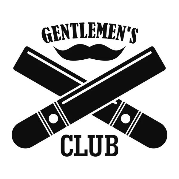 Tuan-tuan logo klub, gaya sederhana - Stok Vektor