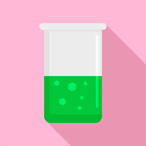 Chemical pot icon, flat style — Stock Vector