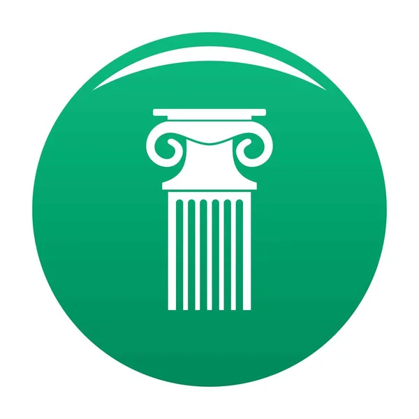 Columna decorativa icono vector verde — Archivo Imágenes Vectoriales