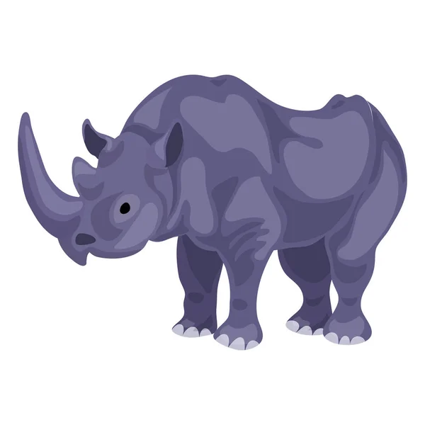Icono de rinoceronte, estilo dibujos animados — Vector de stock
