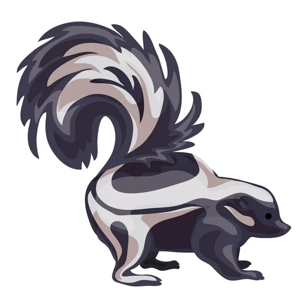 Skunk icône, style dessin animé — Image vectorielle