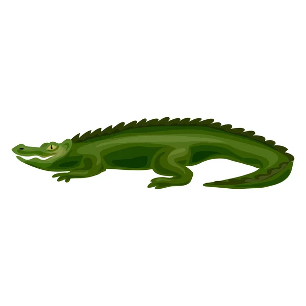 Icône crocodile, style dessin animé — Image vectorielle