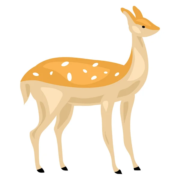Female deer icon, cartoon style — Stock Vector